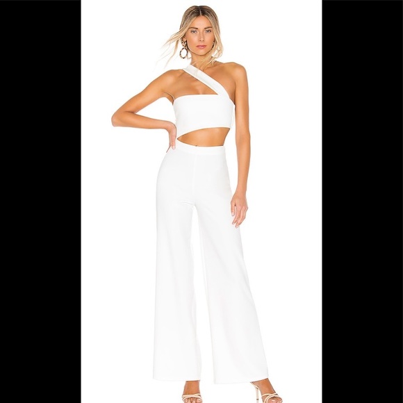 NWT House of Harlow 1960 x REVOLVE Fabien Jumpsuit in ivory - Picture 2 of 2